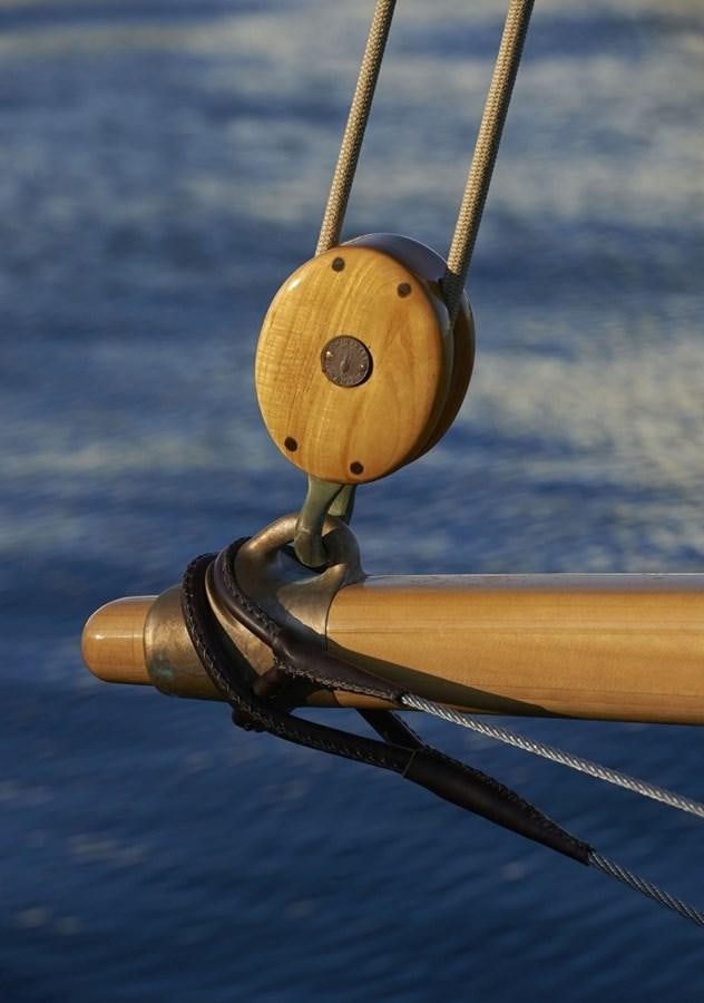 a close-up of a lock aboard SUMURUN Yacht for Sale