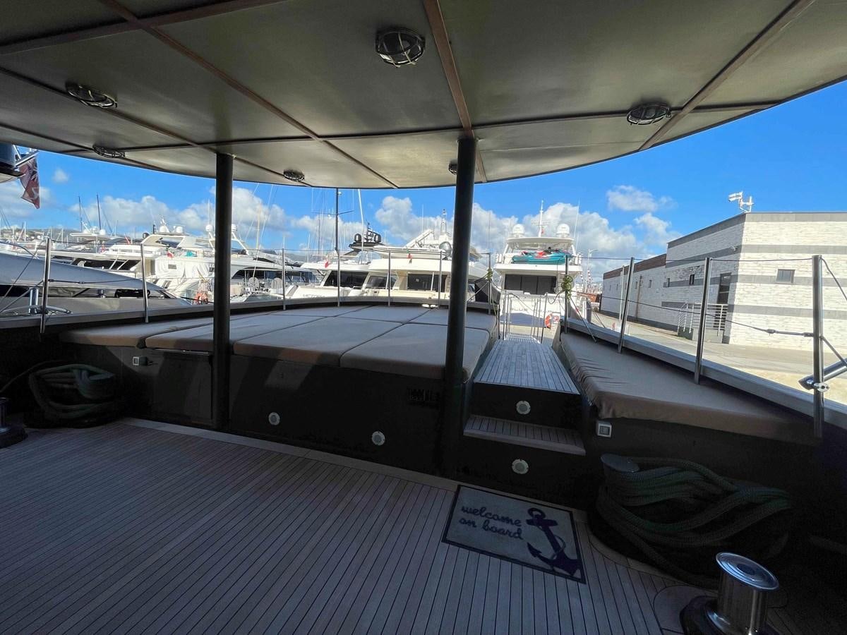 a train on the railway tracks aboard SAN GENNARO Yacht for Sale