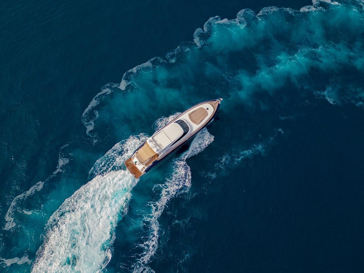 a satellite above the earth aboard CINQUE LUNE Yacht for Sale