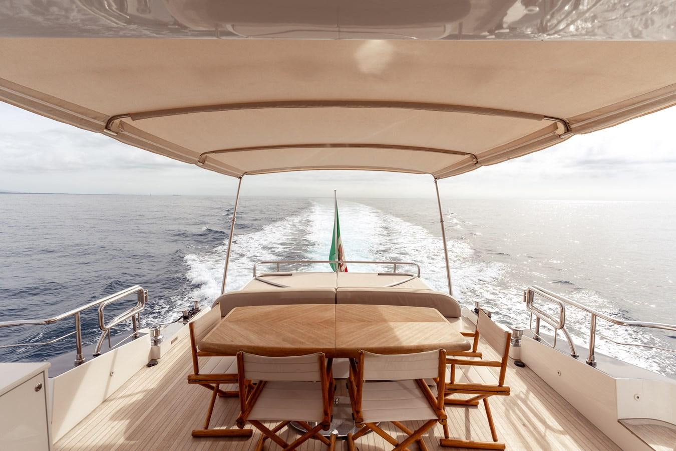 a boat on the water aboard CINQUE LUNE Yacht for Sale