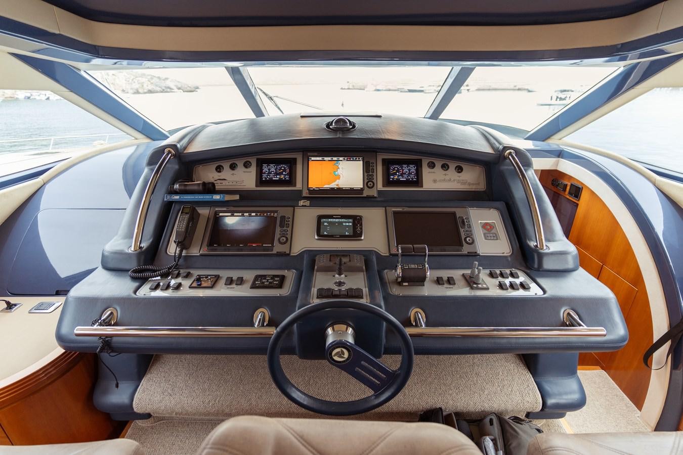 the inside of a car aboard CINQUE LUNE Yacht for Sale