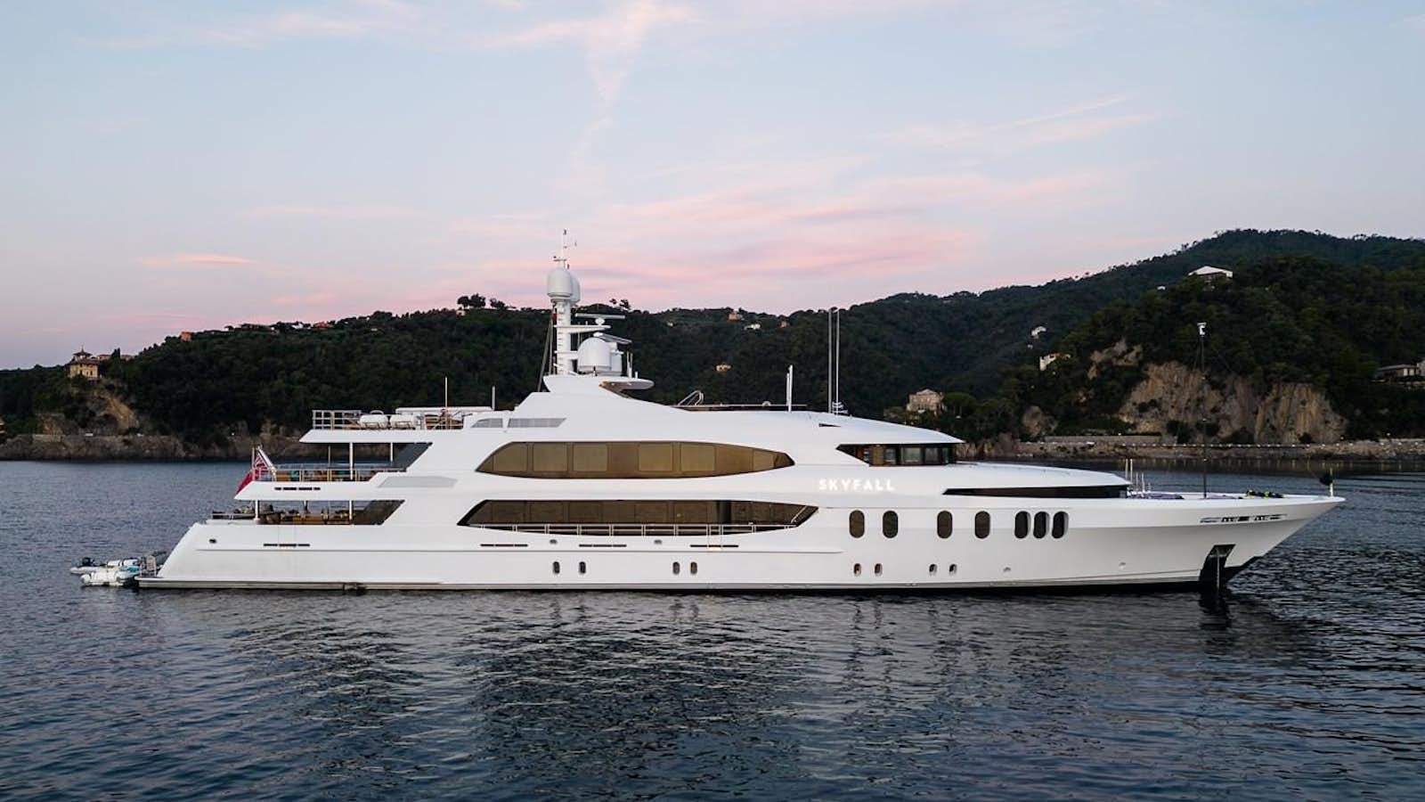 a boat on the water aboard SKYFALL Yacht for Sale
