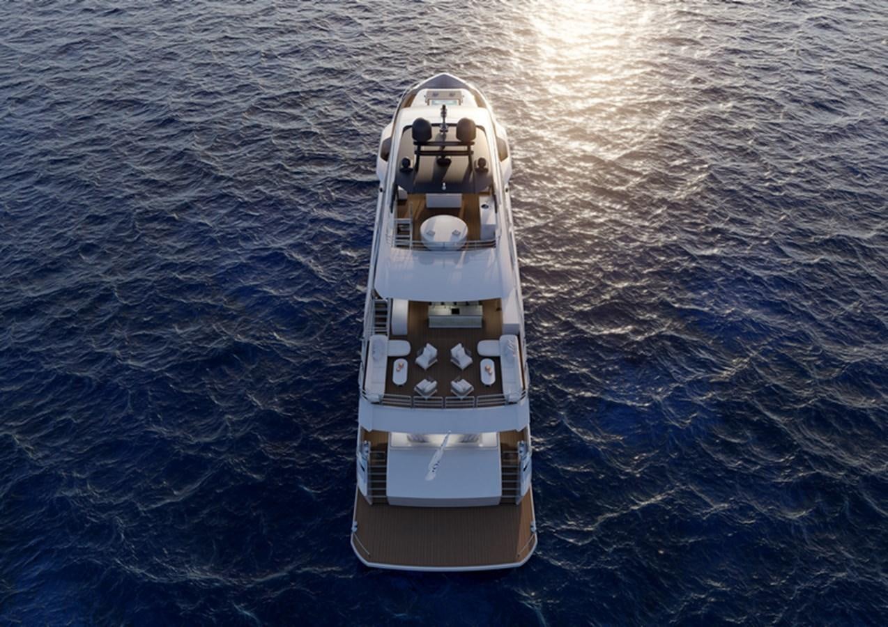 a metal object on a blue surface aboard HORIZON FD130 Yacht for Sale