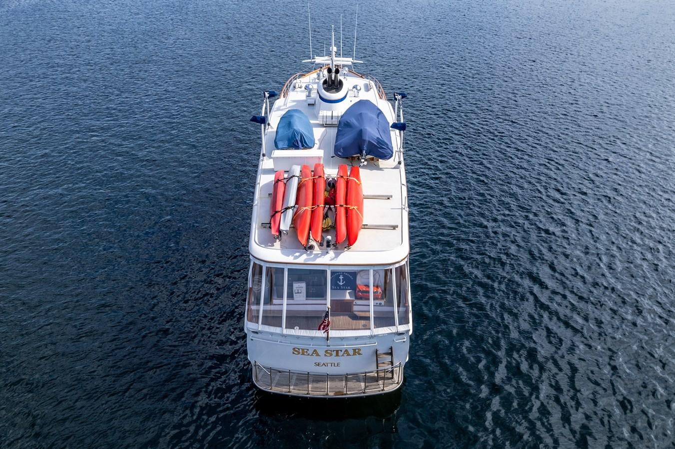 a boat with a lot of stuff on it aboard SEA STAR Yacht for Sale