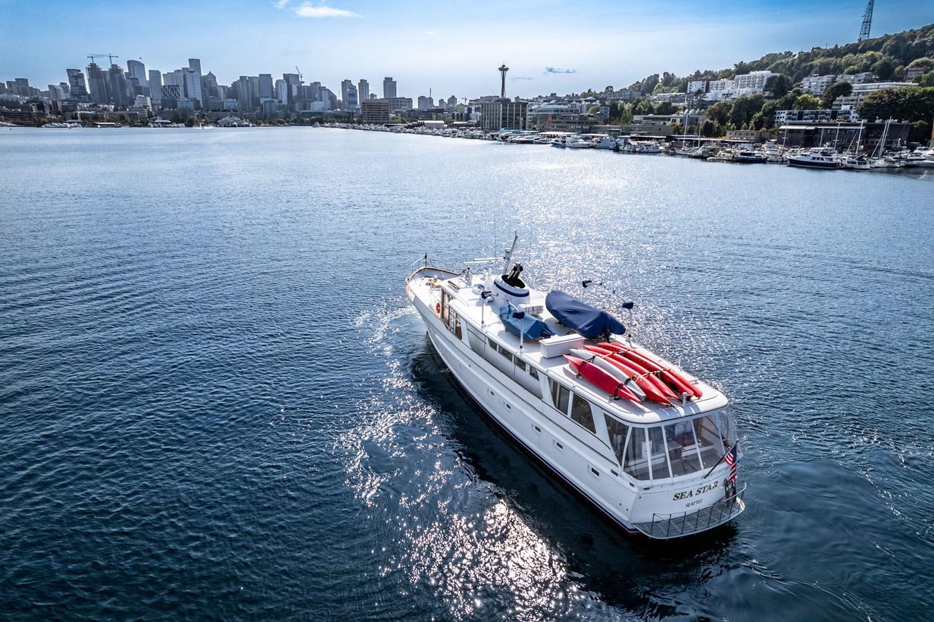 a boat in the water aboard SEA STAR Yacht for Sale