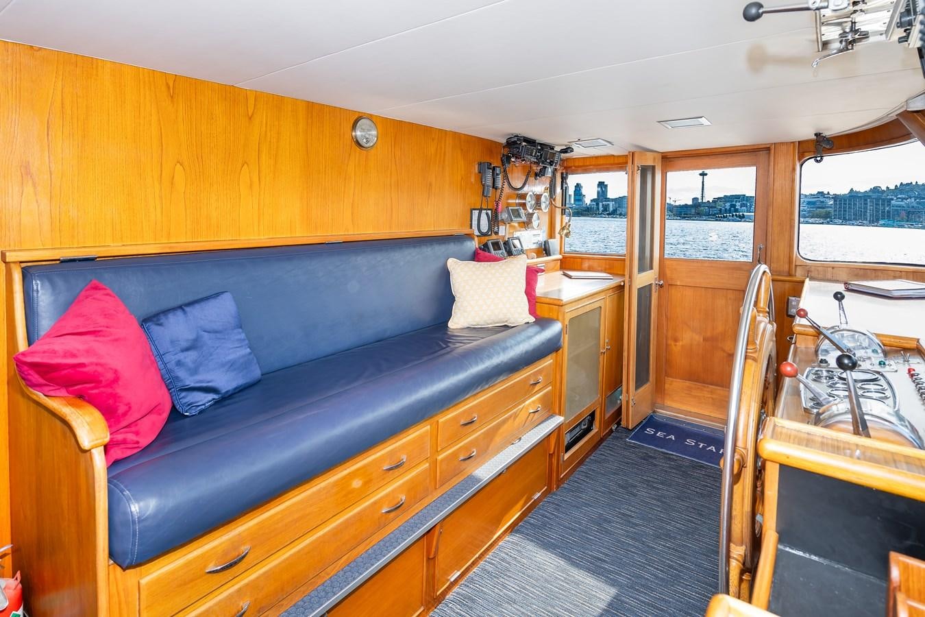 a boat with a bed aboard SEA STAR Yacht for Sale