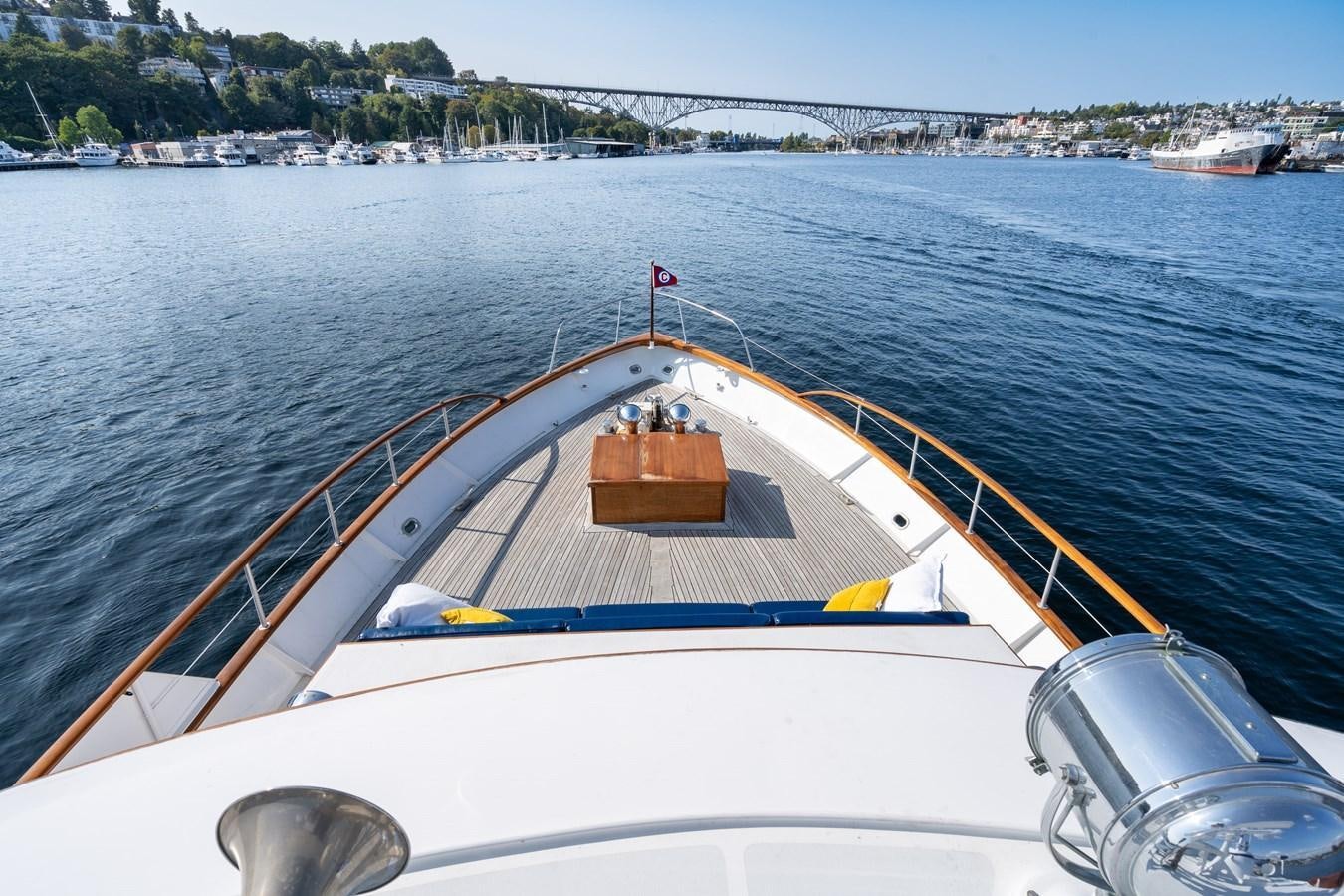 a boat on the water aboard SEA STAR Yacht for Sale