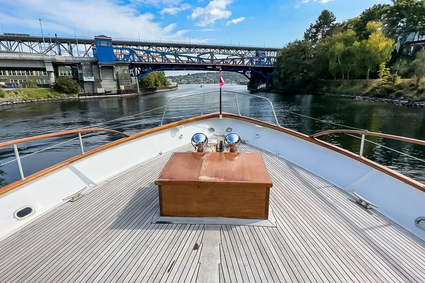 a boat on a river aboard SEA STAR Yacht for Sale