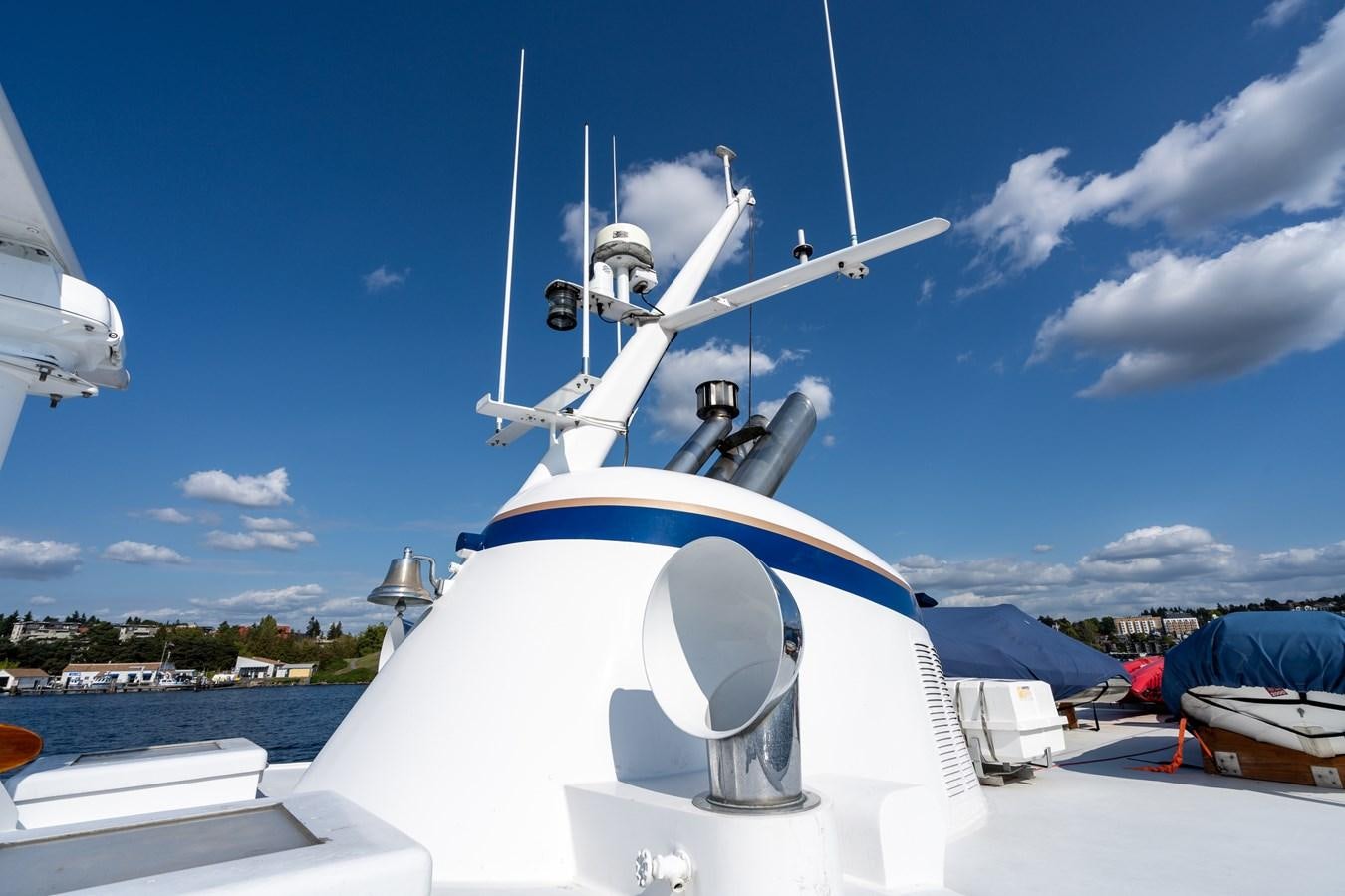 a white aircraft with a propeller aboard SEA STAR Yacht for Sale