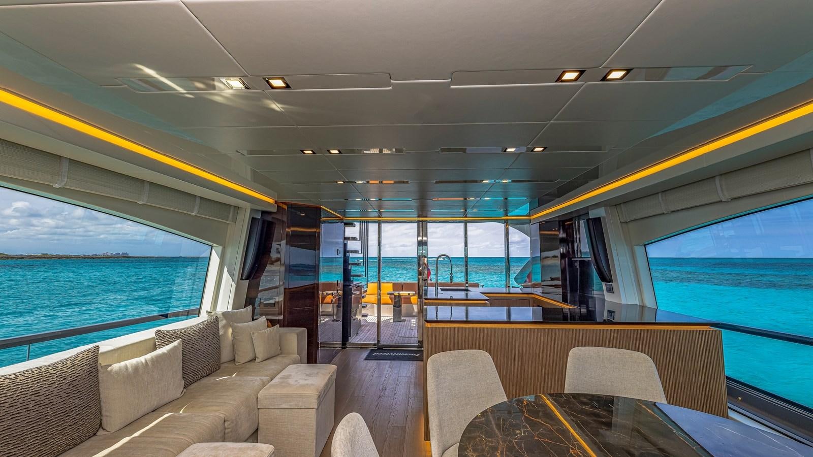 inside of a train aboard INCENTIVIZED Yacht for Sale