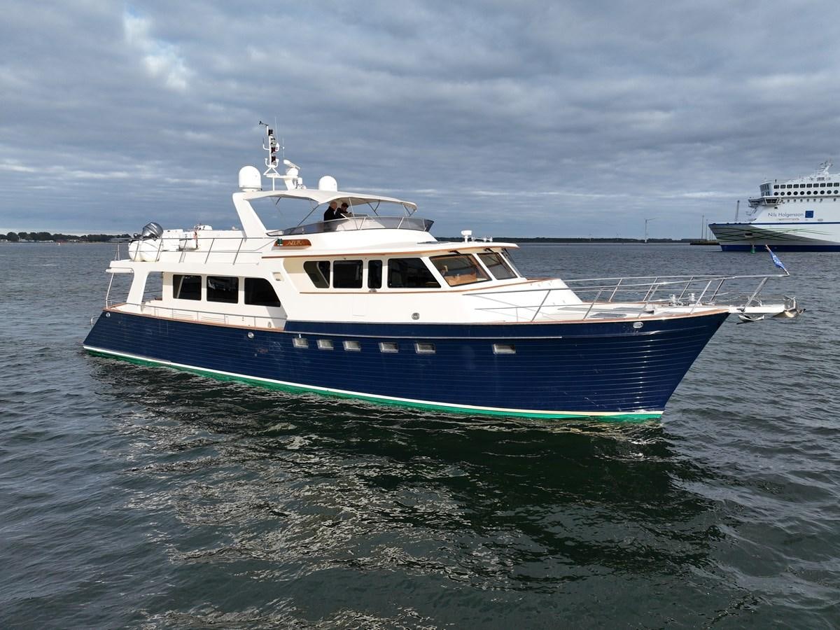 a boat in the water aboard AZURA Yacht for Sale