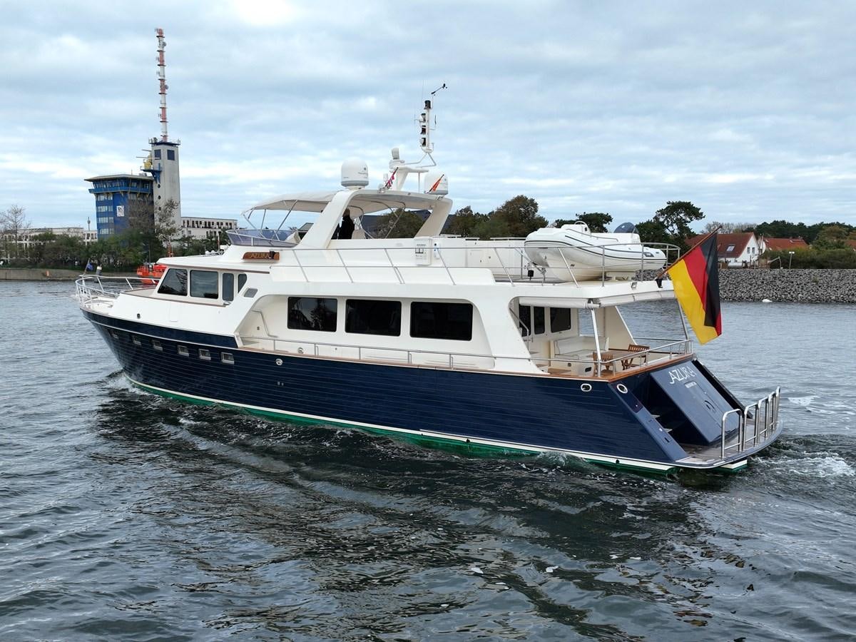 a boat in the water aboard AZURA Yacht for Sale