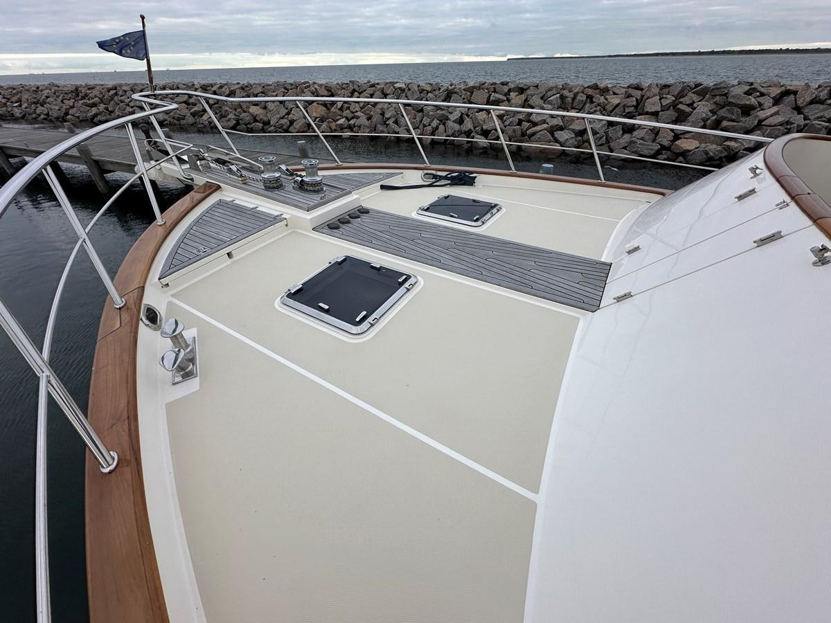 a large ship with a laptop on it aboard AZURA Yacht for Sale
