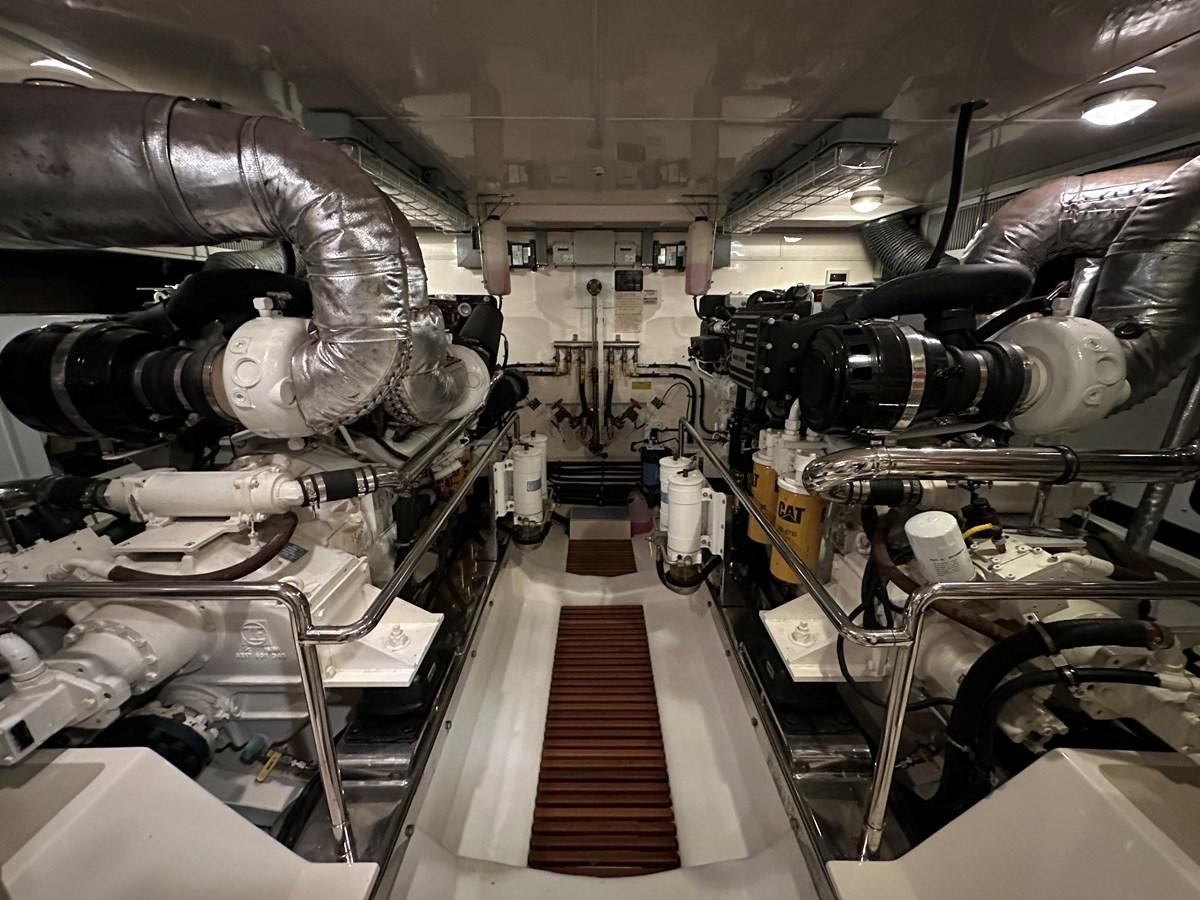 a large machine in a room aboard AZURA Yacht for Sale