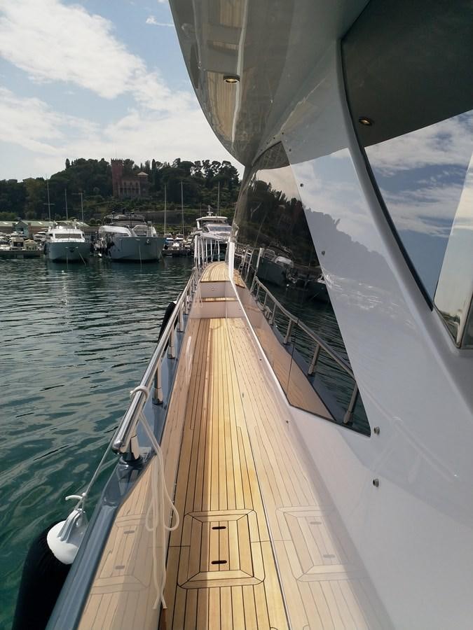 a deck of a boat aboard BLUE Yacht for Sale