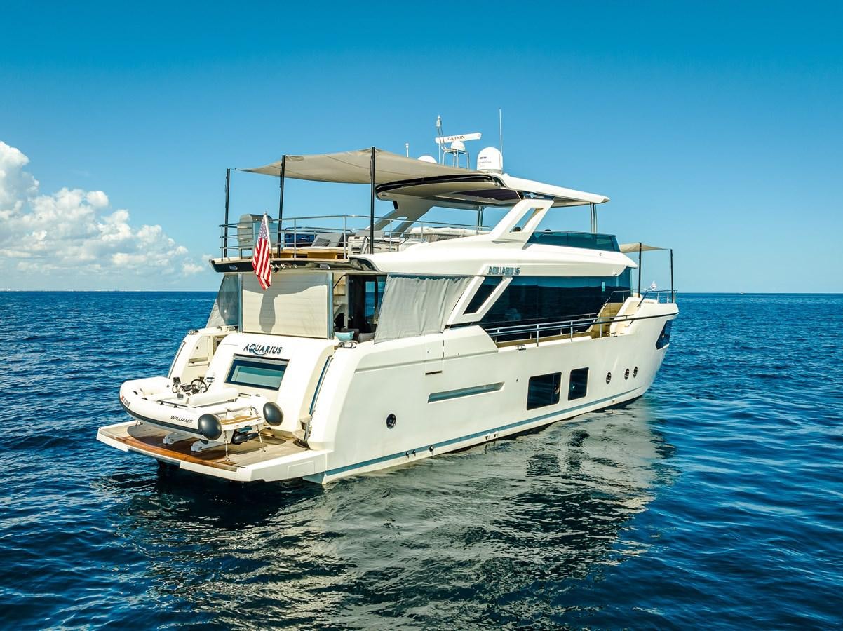a boat in the water aboard AQUARIUS Yacht for Sale