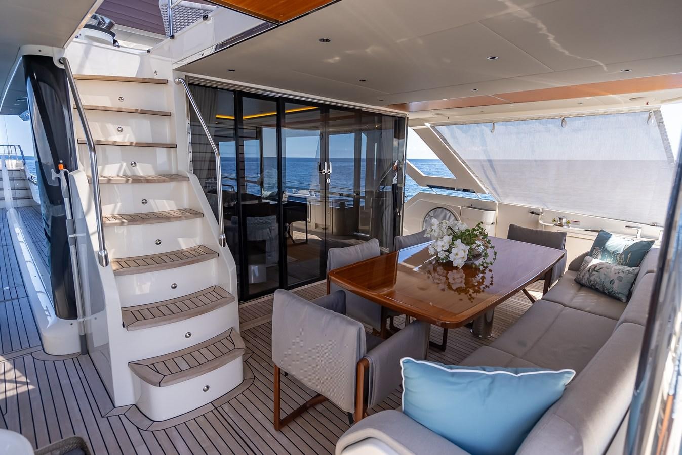 inside of a boat aboard AQUARIUS Yacht for Sale