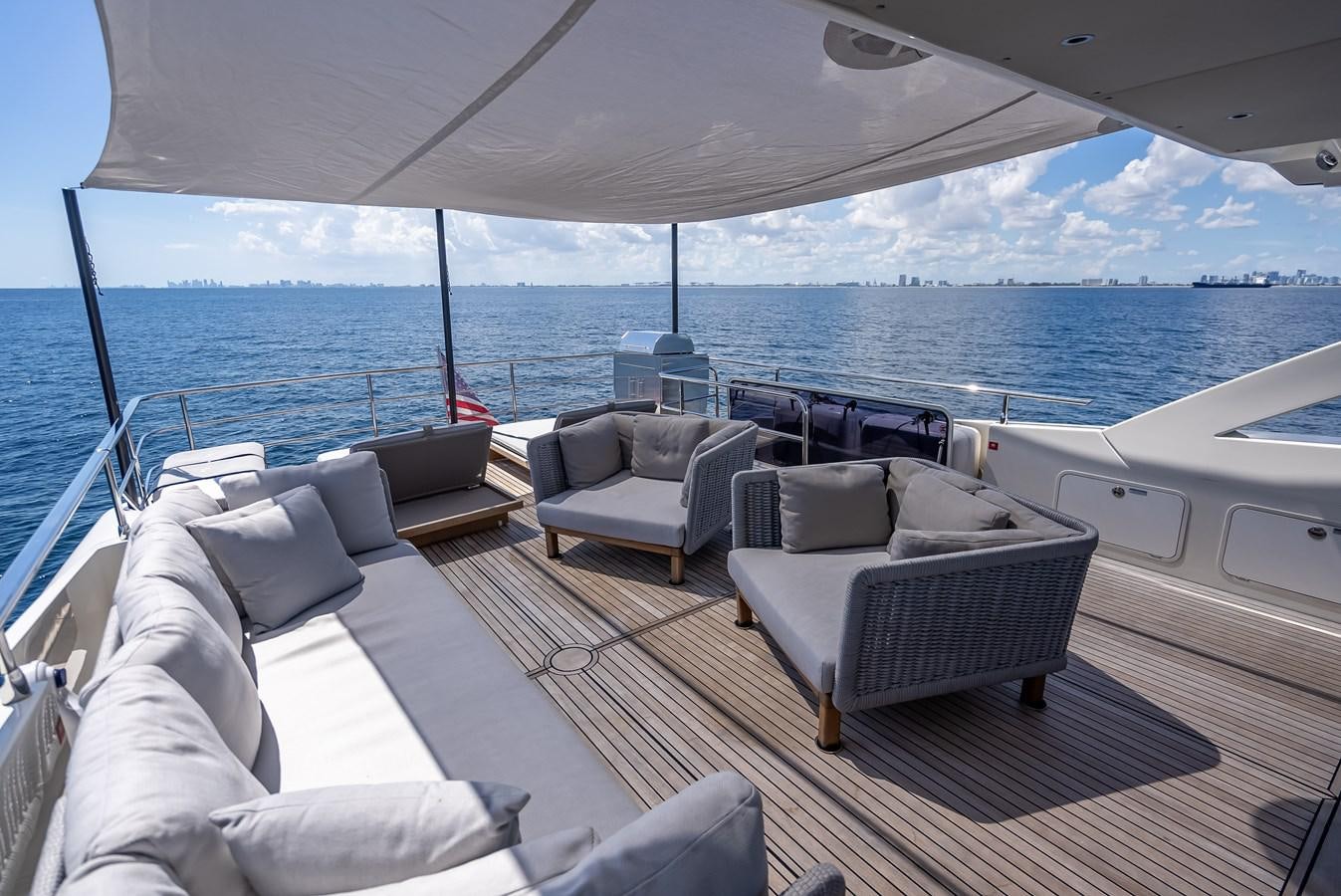 a boat on the water aboard AQUARIUS Yacht for Sale