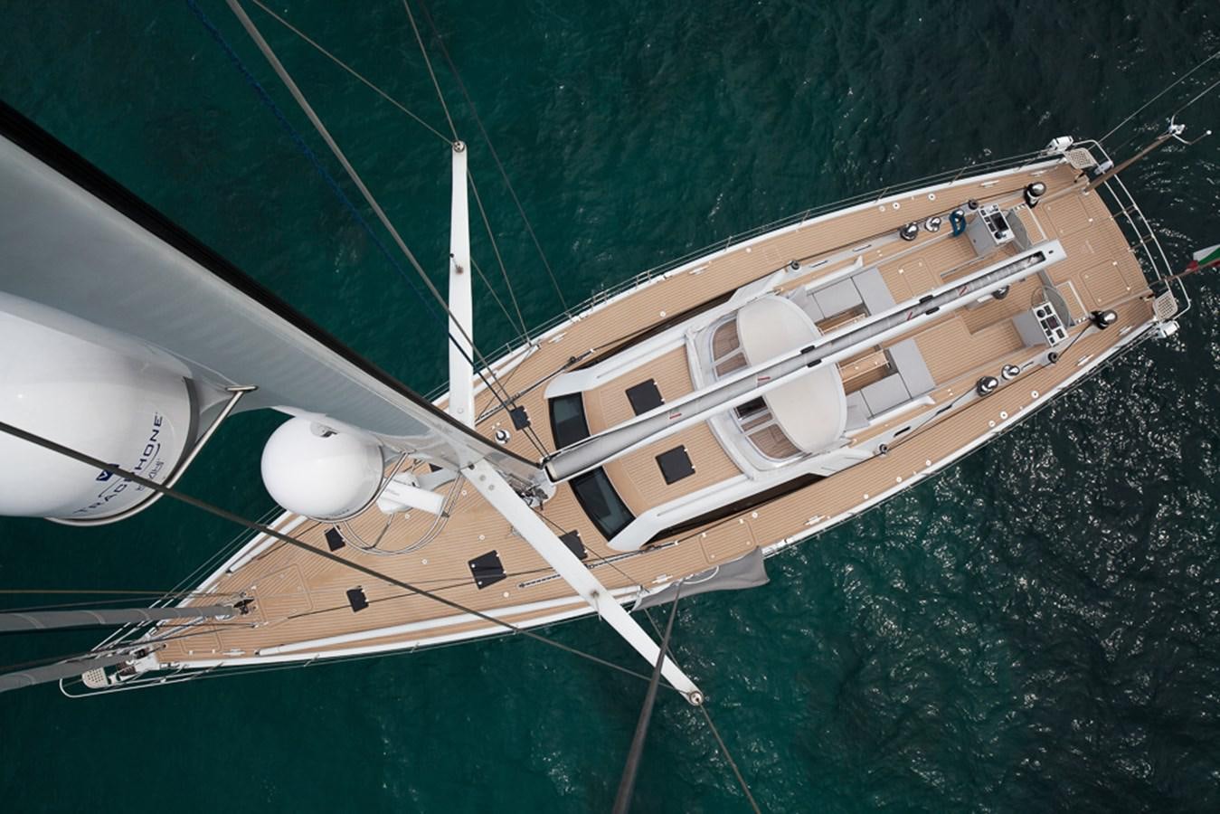 a space shuttle flying over a planet aboard REGINA Yacht for Sale