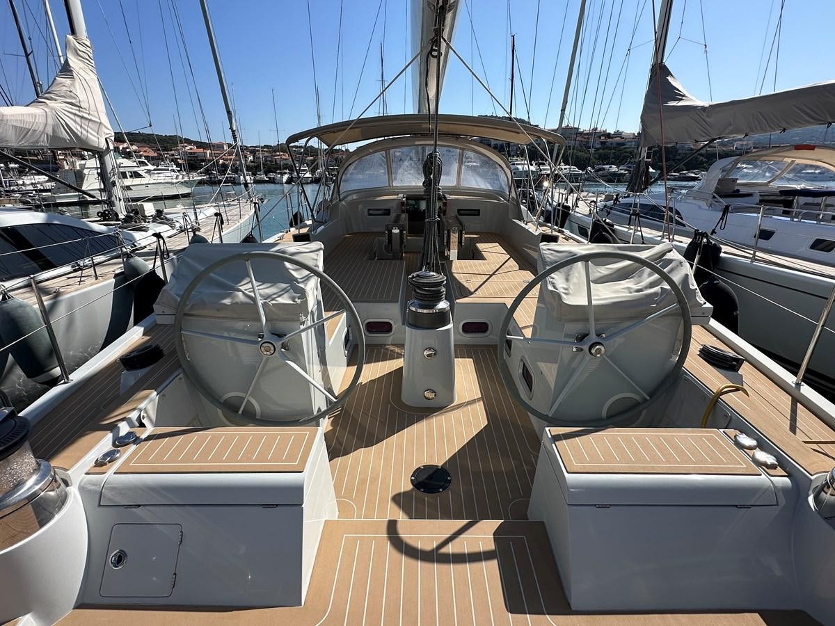 a group of boats are parked in a harbor aboard REGINA Yacht for Sale