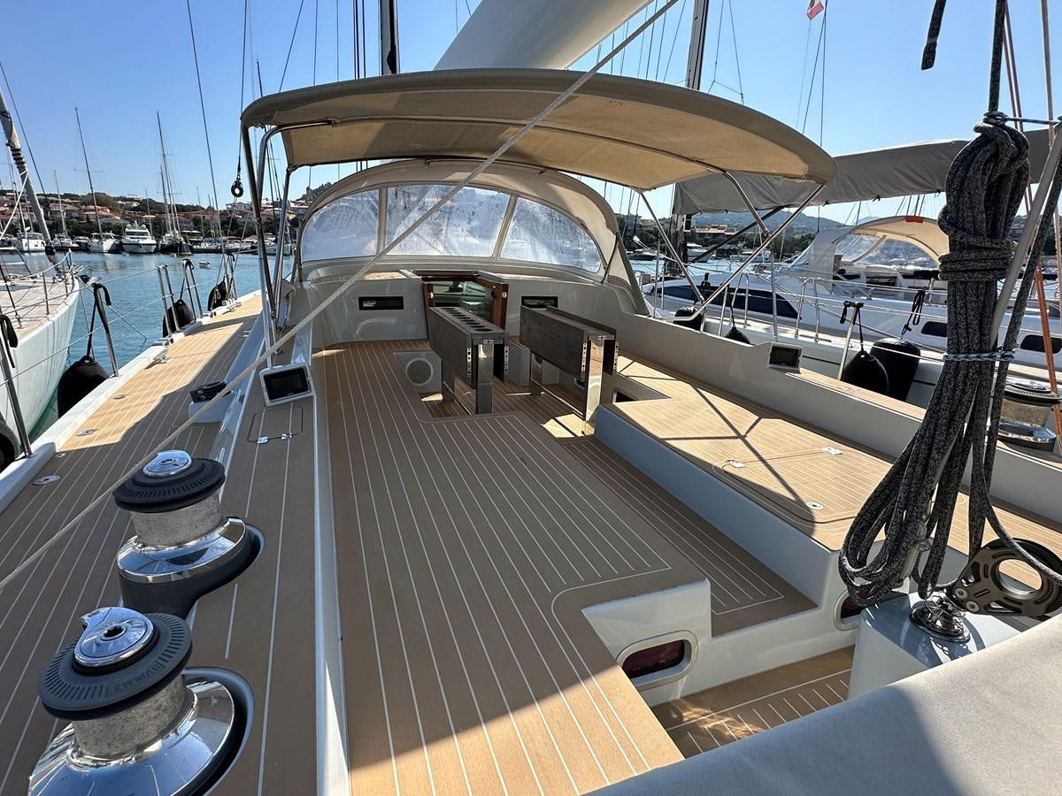 a deck of a boat aboard REGINA Yacht for Sale