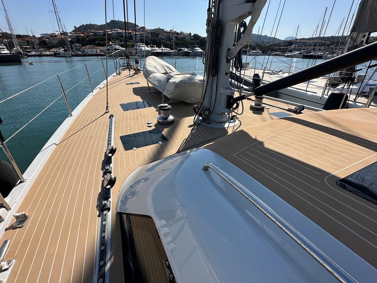 a deck of a boat aboard REGINA Yacht for Sale