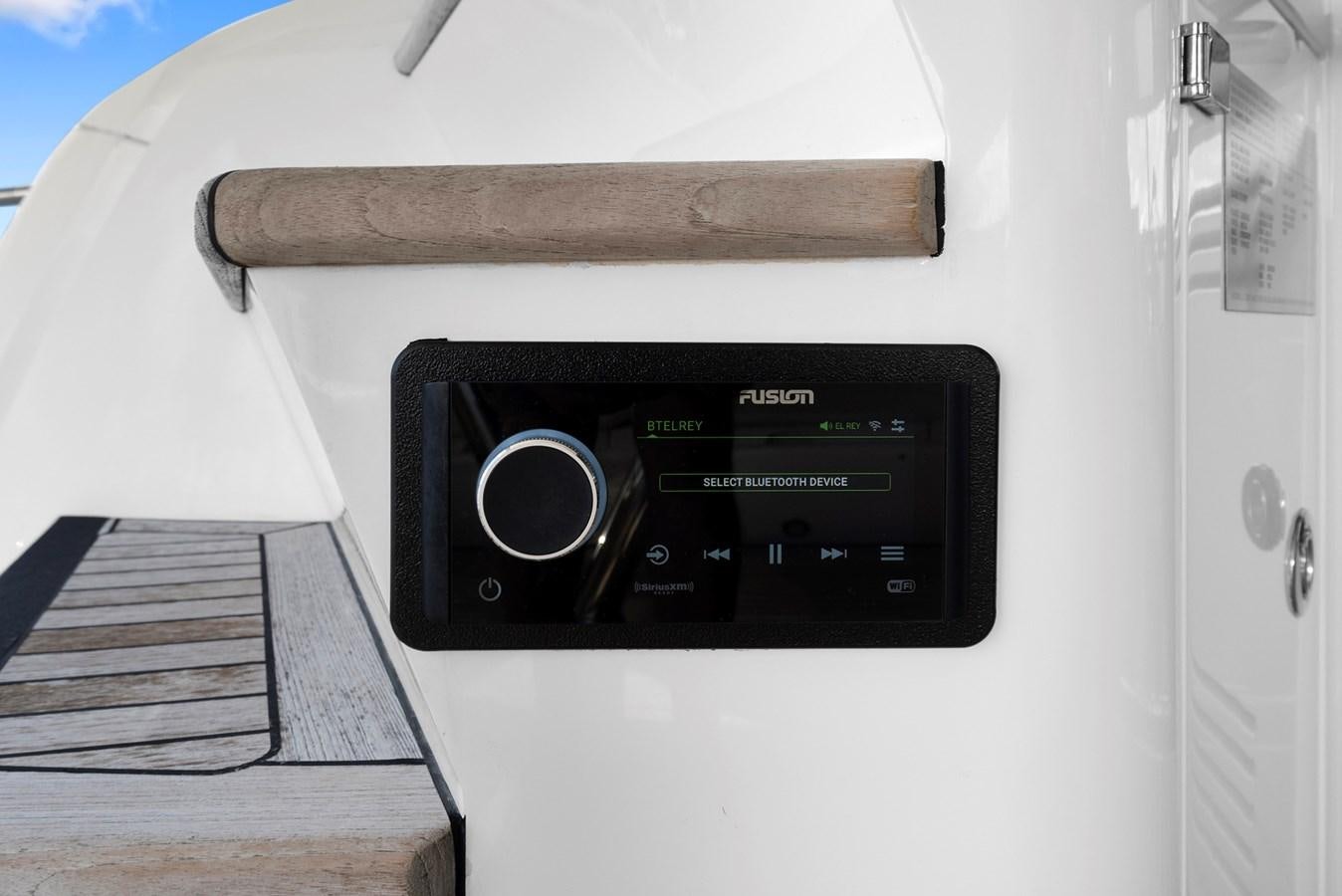 a white machine with a black screen aboard EL REY Yacht for Sale