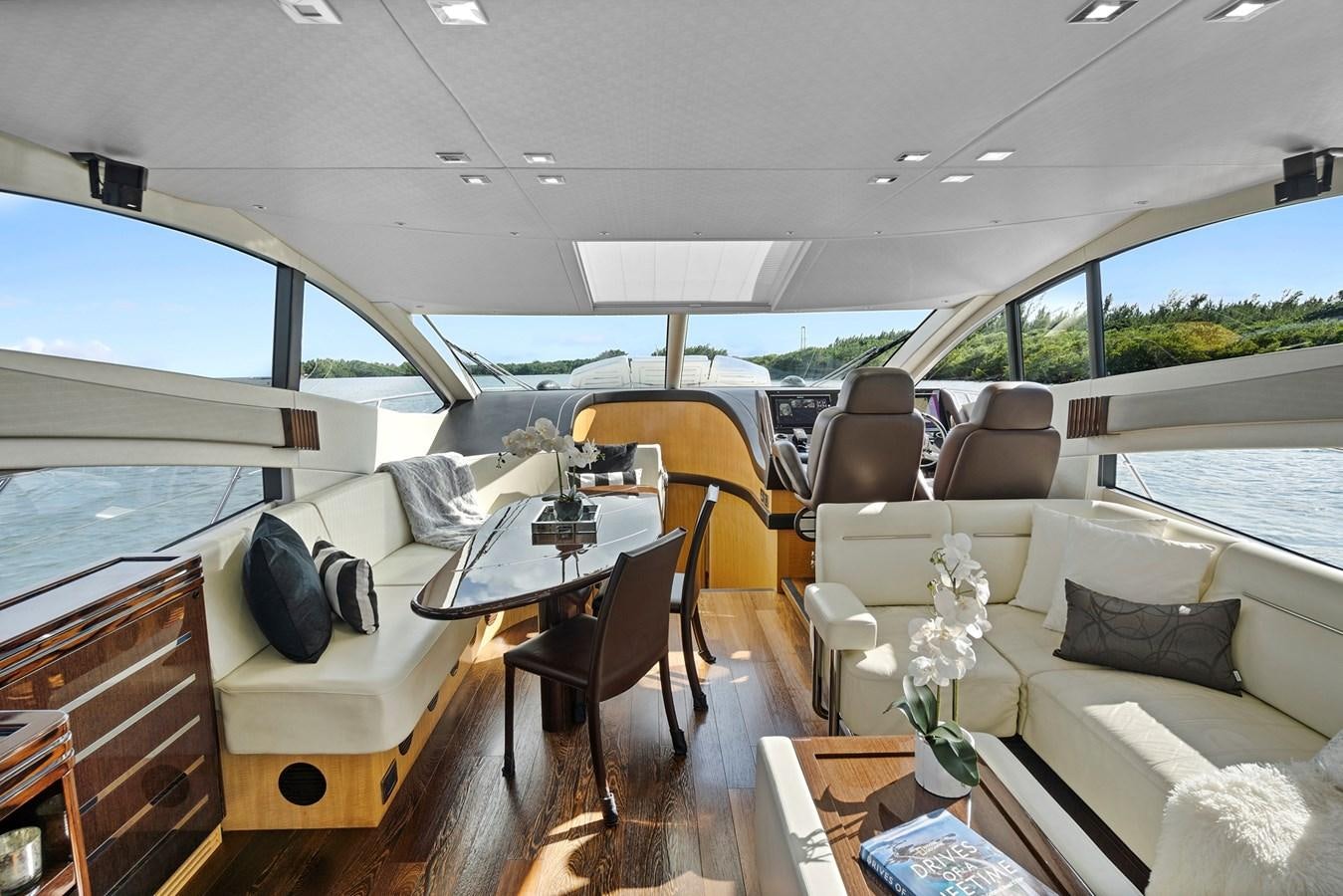 inside of a car aboard EL REY Yacht for Sale