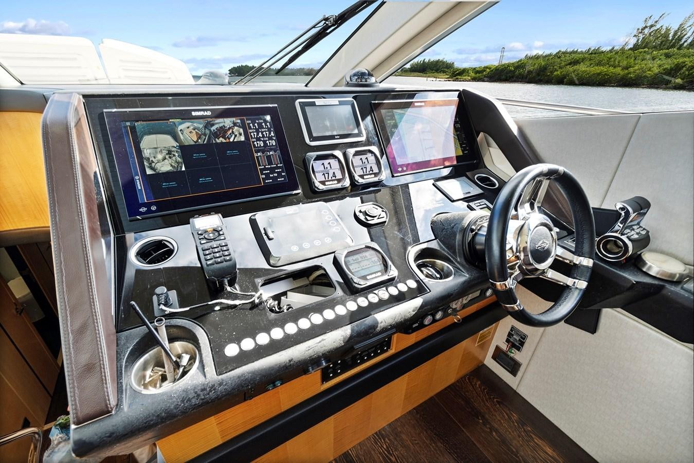 the inside of a car aboard EL REY Yacht for Sale