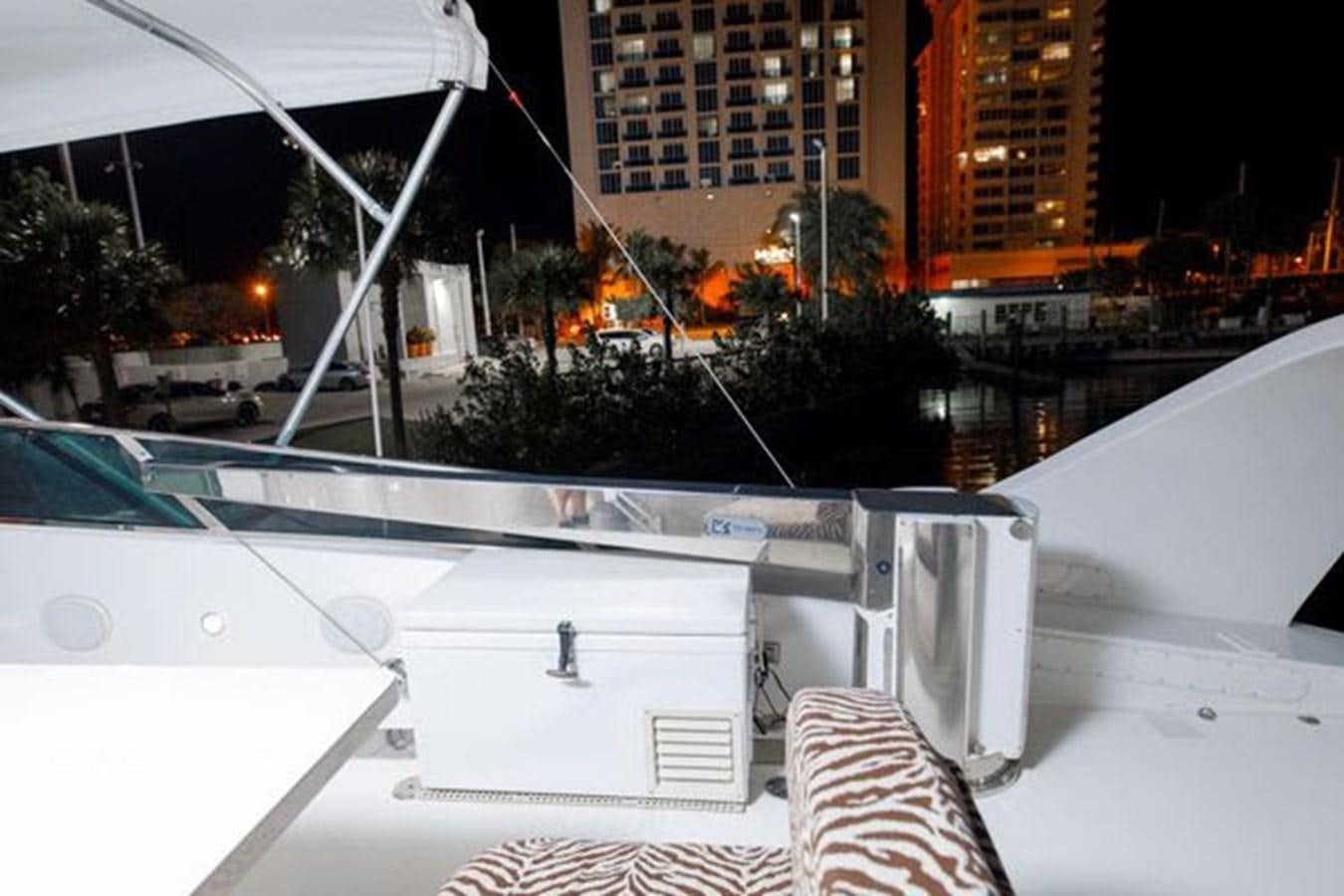a view of a city from a rooftop aboard 1997 MAIORA FIPA 70' FLYBRIDGE Yacht for Sale