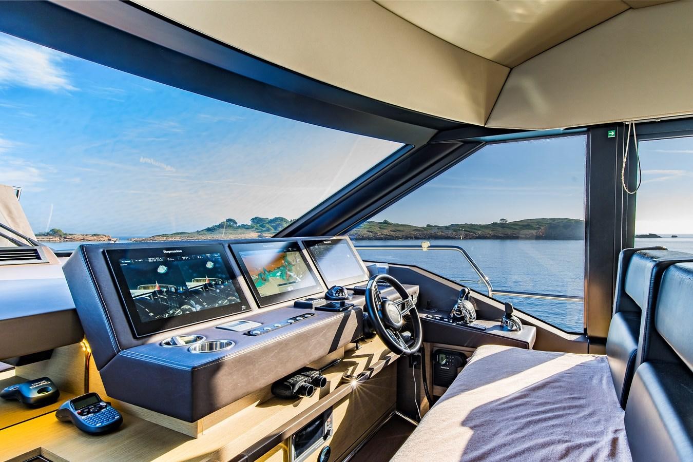 a room with a view of the ocean and the ocean aboard BLUE M Yacht for Sale