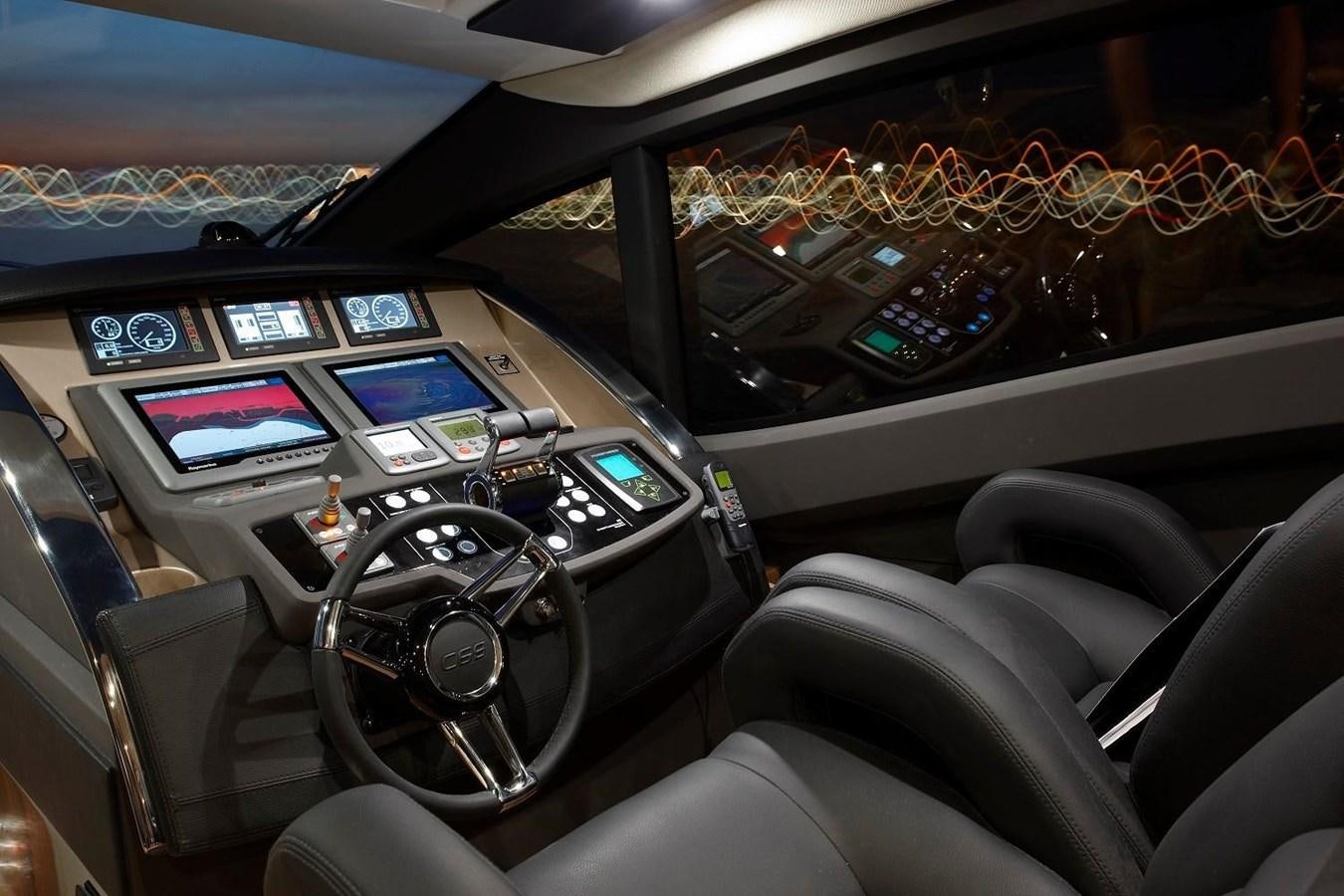inside of a car aboard SESSA MARINE C68 Yacht for Sale