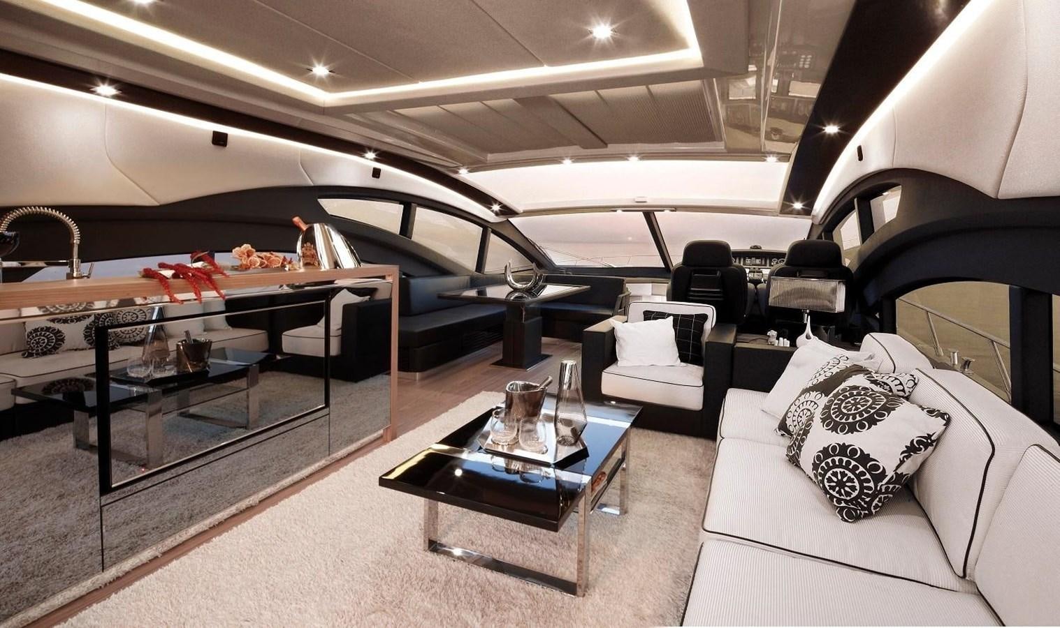 a room with a table and chairs aboard SESSA MARINE C68 Yacht for Sale