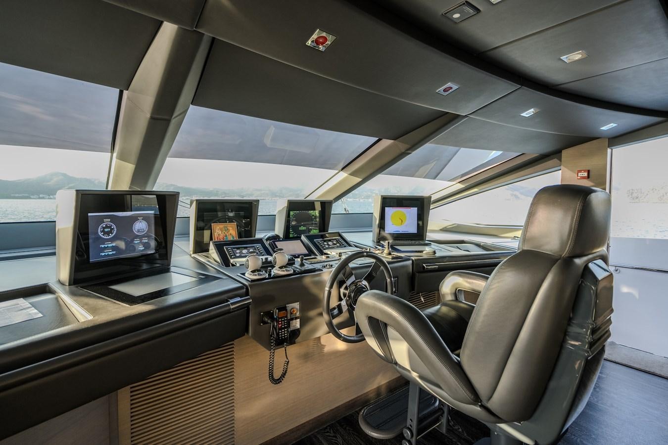 inside of a bus with computers aboard CHARISMA Yacht for Sale