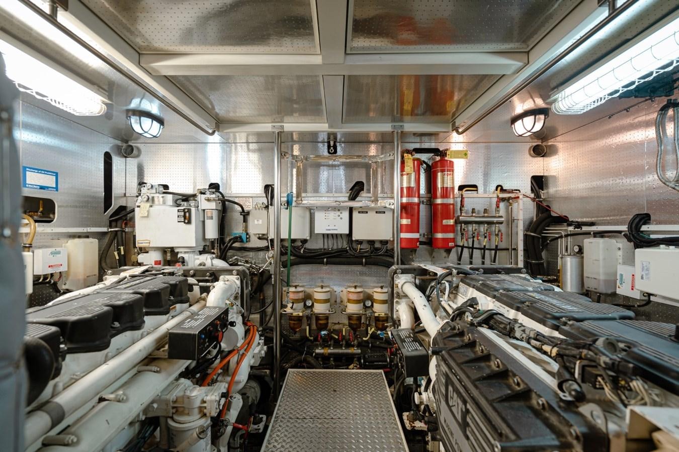 a large room with machinery aboard HAPPINESS II Yacht for Sale