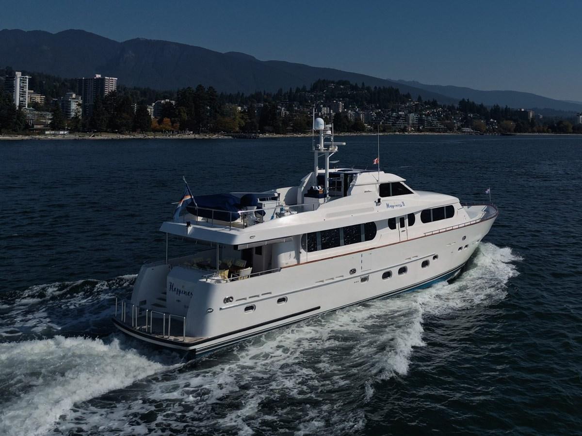 a boat on the water aboard HAPPINESS II Yacht for Sale