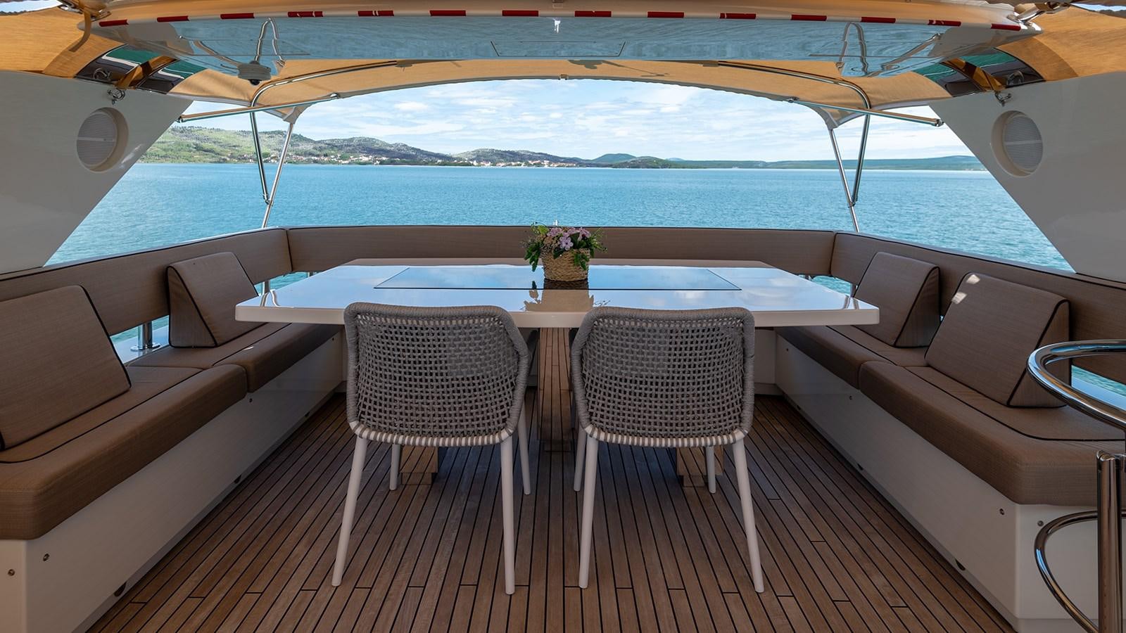 a room with a couch and chairs aboard FRADI Yacht for Sale