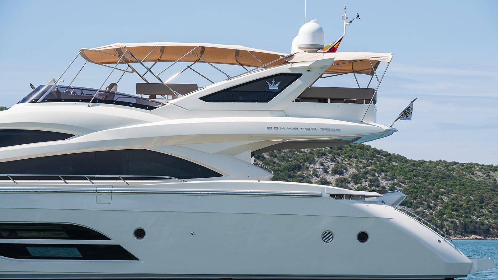 a white yacht on the water aboard FRADI Yacht for Sale