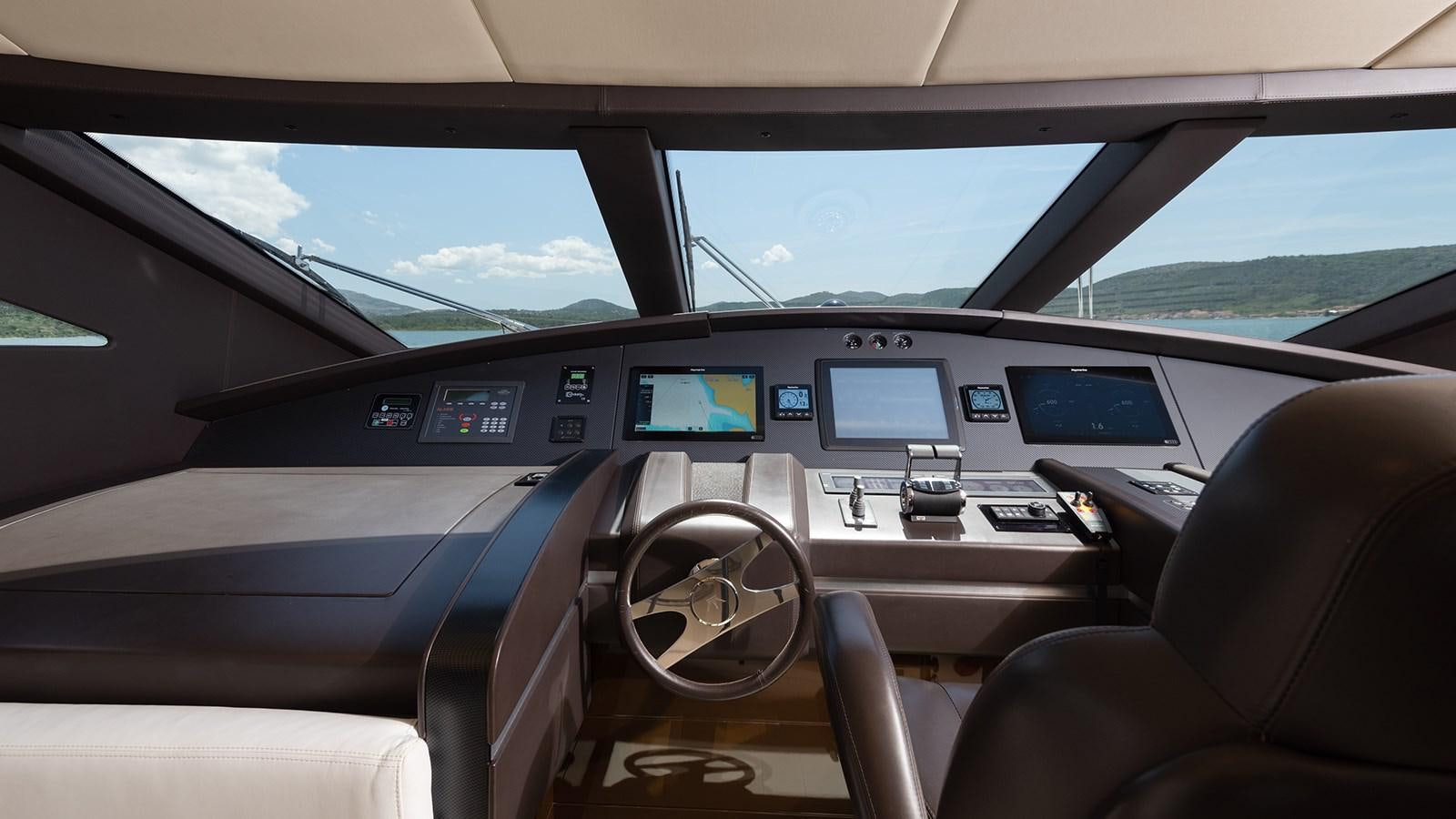 inside of a car aboard FRADI Yacht for Sale