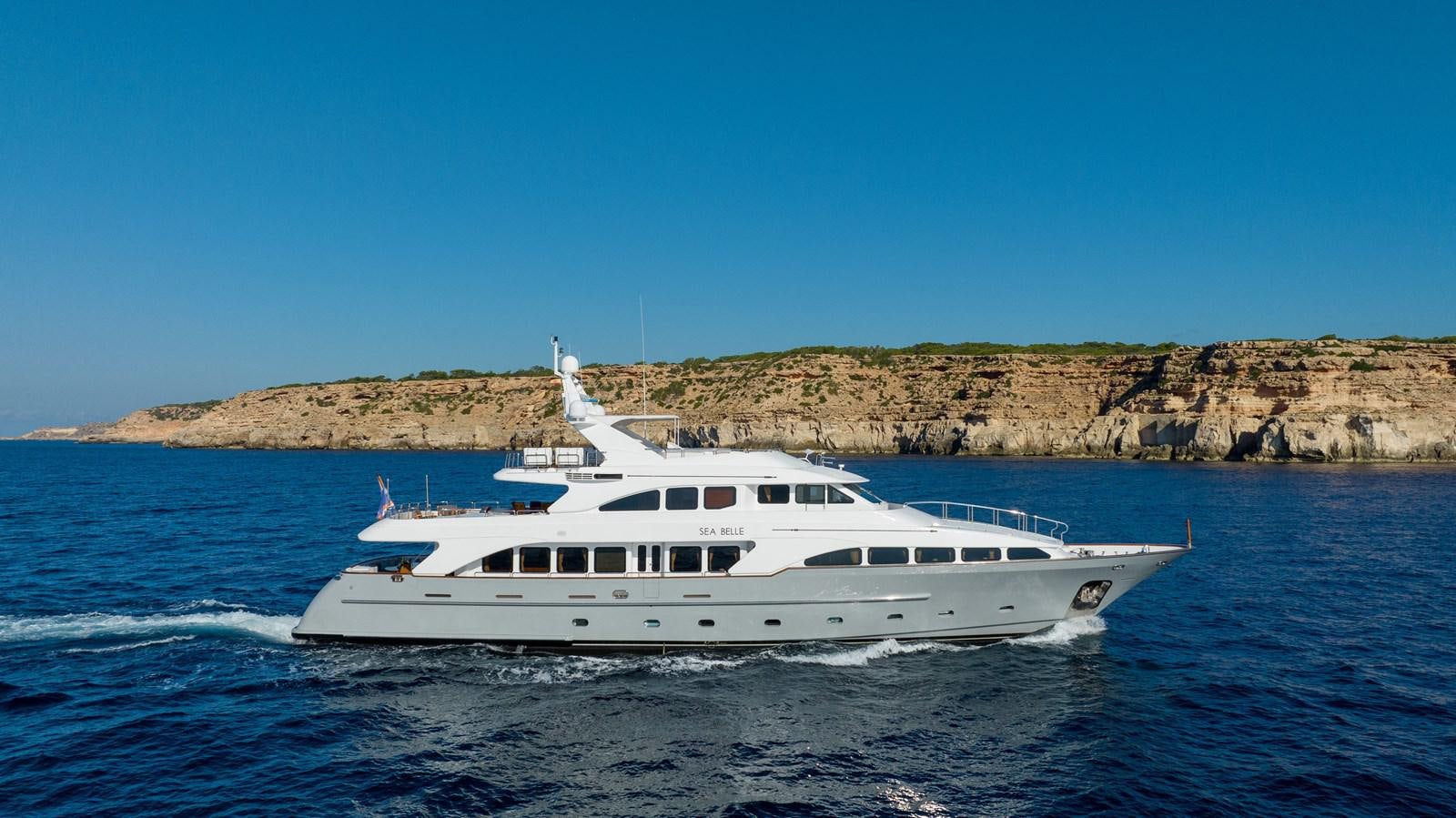 a white yacht in the water aboard LOULOU Yacht for Sale