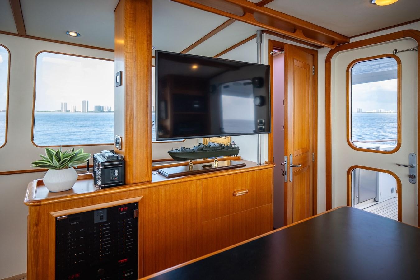 a kitchen with a microwave oven aboard SEA BOLD Yacht for Sale