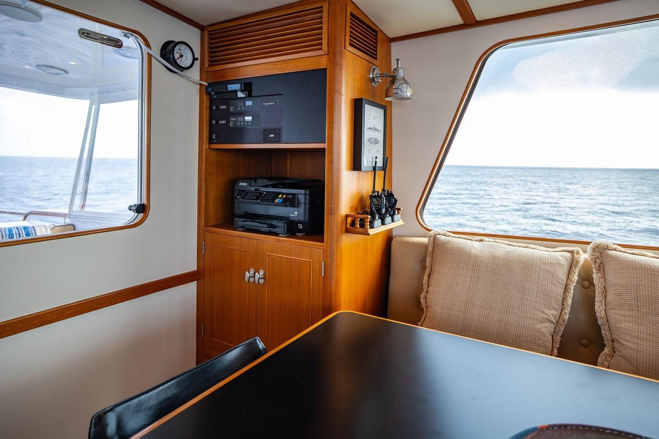 a living room with a couch and a table aboard SEA BOLD Yacht for Sale