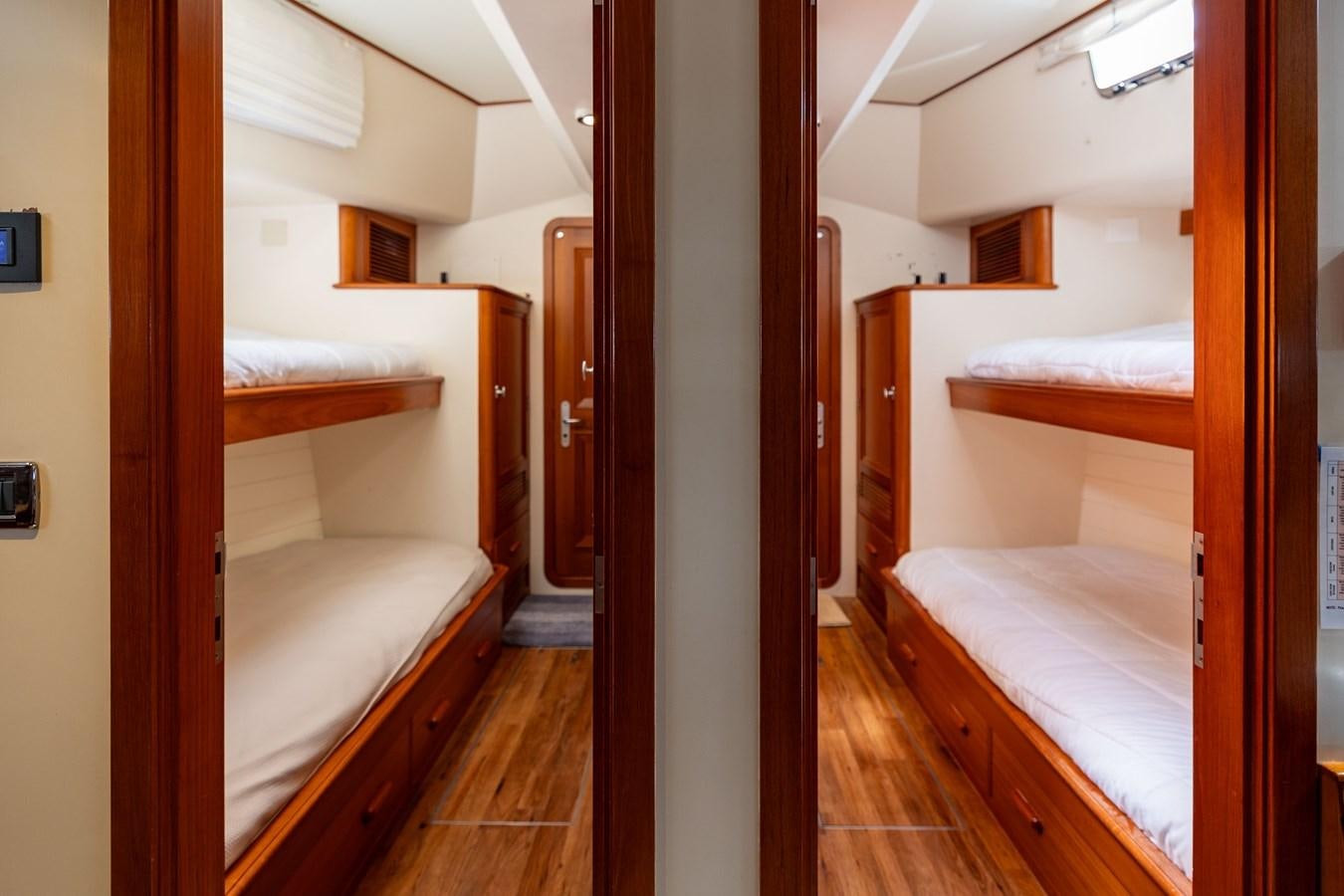 a room with bunk beds aboard SEA BOLD Yacht for Sale