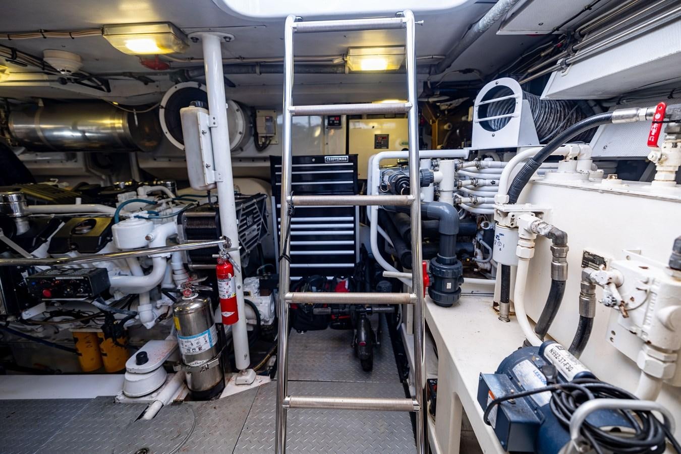 a large machine in a room aboard SEA BOLD Yacht for Sale