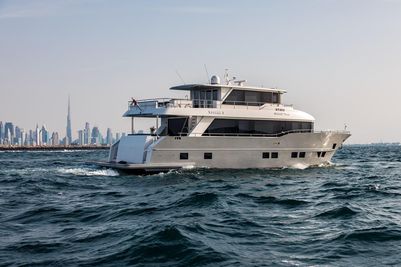 a large white boat in the water aboard RODINIA 2 Yacht for Sale