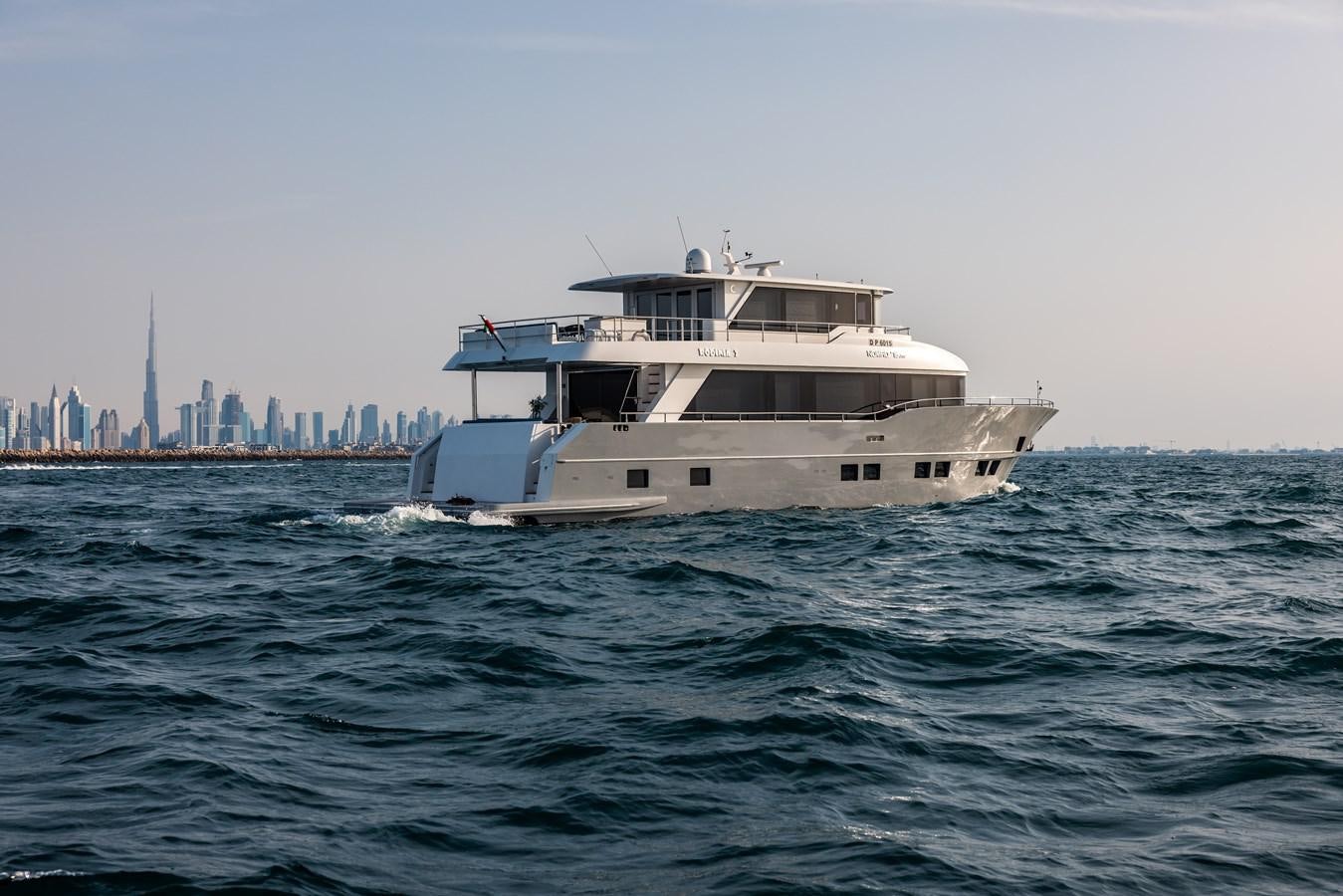 a large white boat in the water aboard RODINIA 2 Yacht for Sale