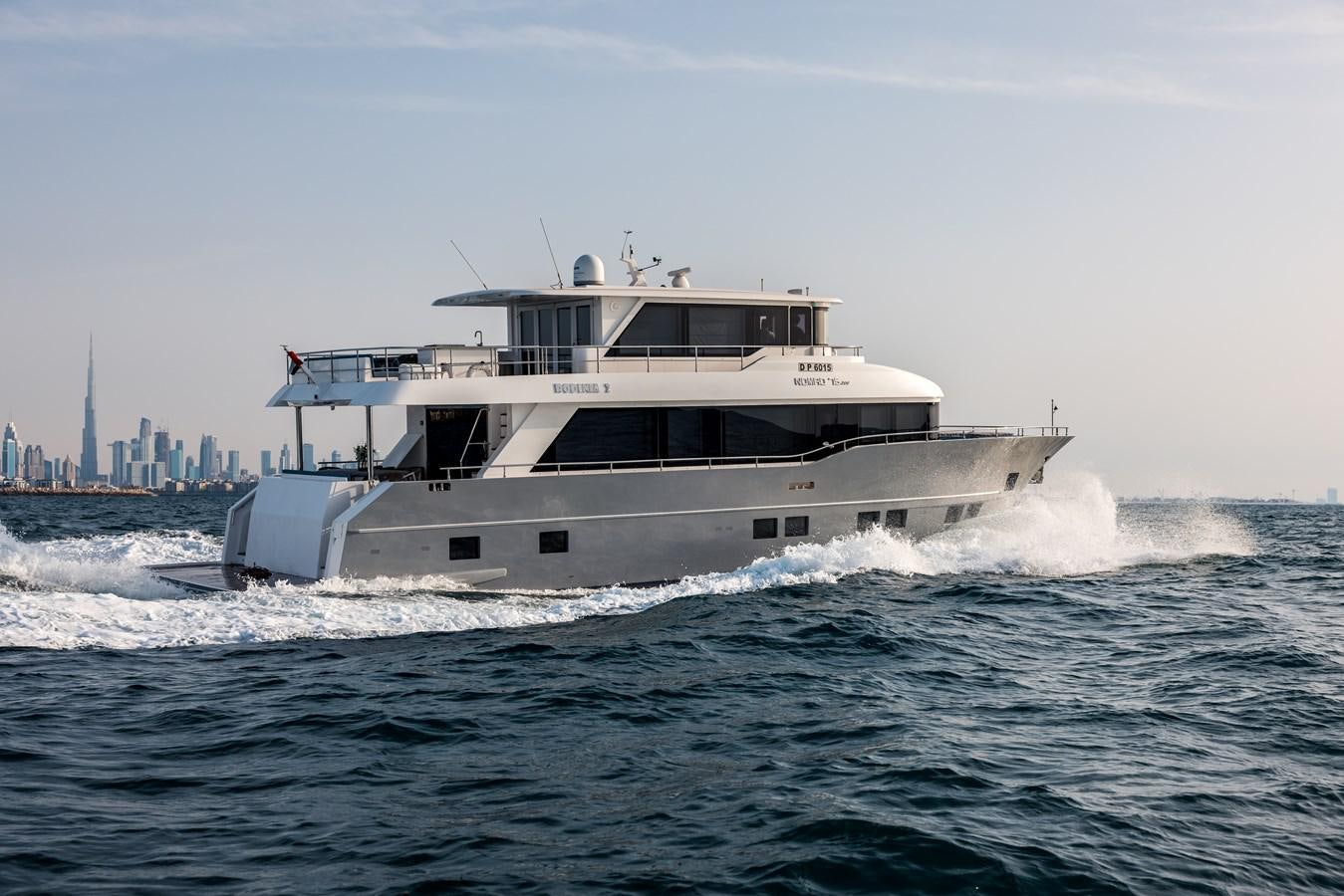 a boat on the water aboard RODINIA 2 Yacht for Sale