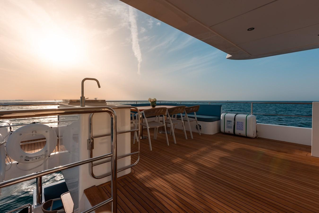 a boat on the water aboard RODINIA 2 Yacht for Sale