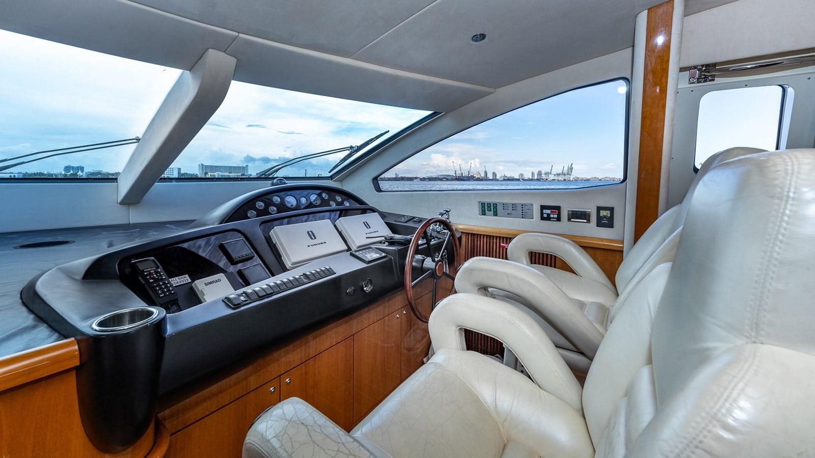 inside of a car aboard ICONIC Yacht for Sale