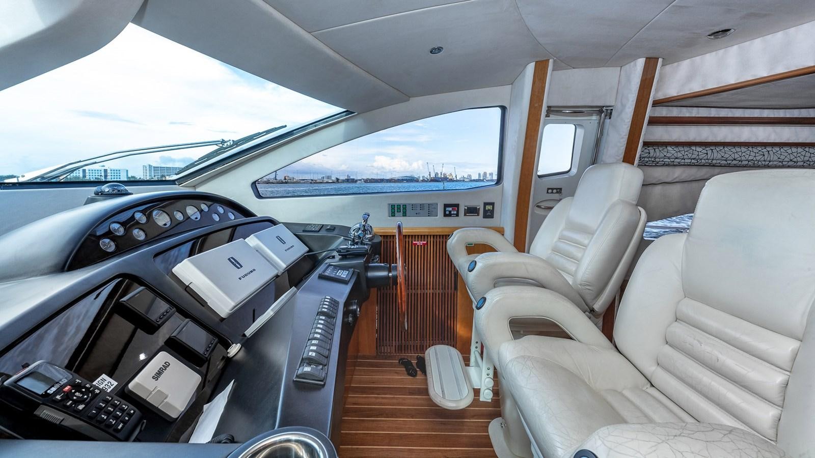 inside of a car aboard ICONIC Yacht for Sale